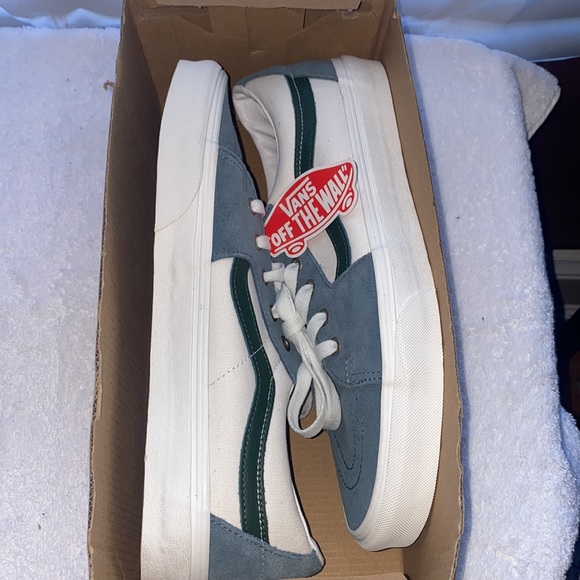Vans Sk8 Low Skate Shoe - Varsity Blue Green/White Size 10 NEW - Picture 6 of 7
